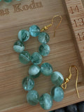 celestial tides earrings - aquamarine & moonstone