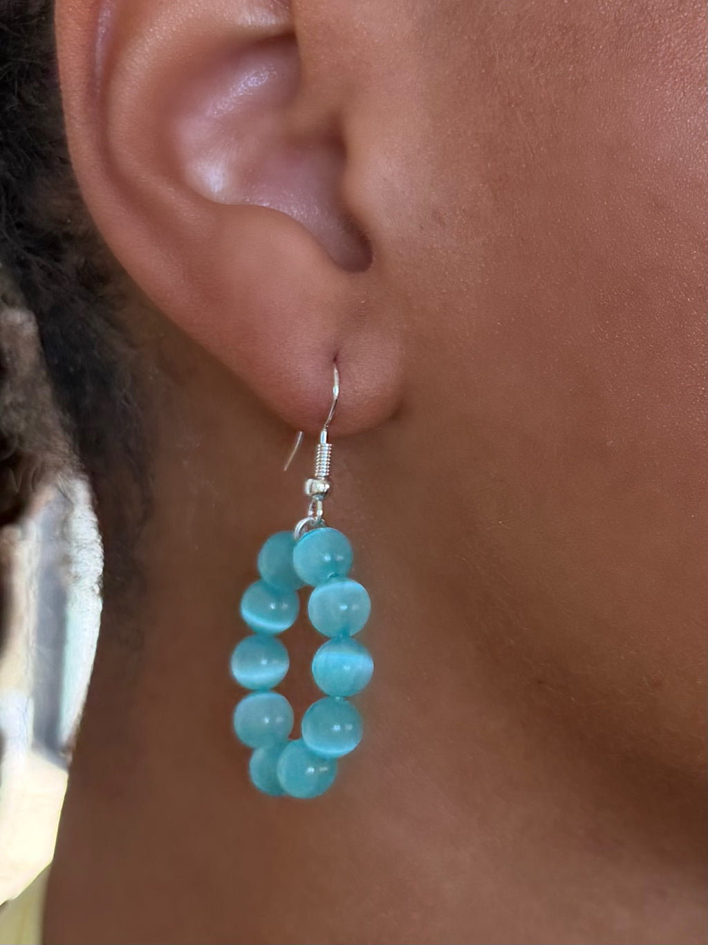 celestial tides earrings - aquamarine & moonstone